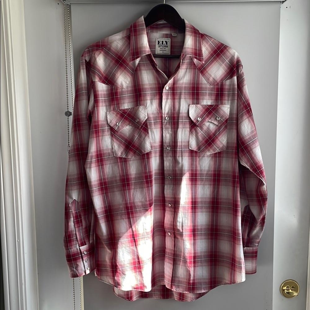 Ely Cattleman Red Plaid Men's Shirt